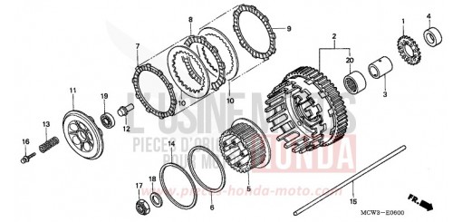 EMBRAYAGE VFR800A3 de 2003